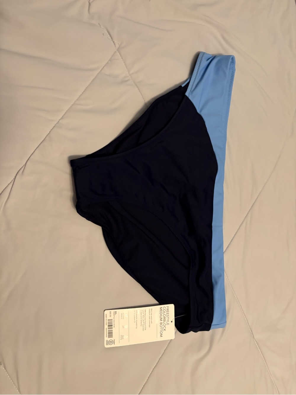 Athleta freestyle Navy and Light Blue Bikini Bottom
